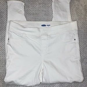 Mid-Rise Rockstar Super Skinny White Jeggings
